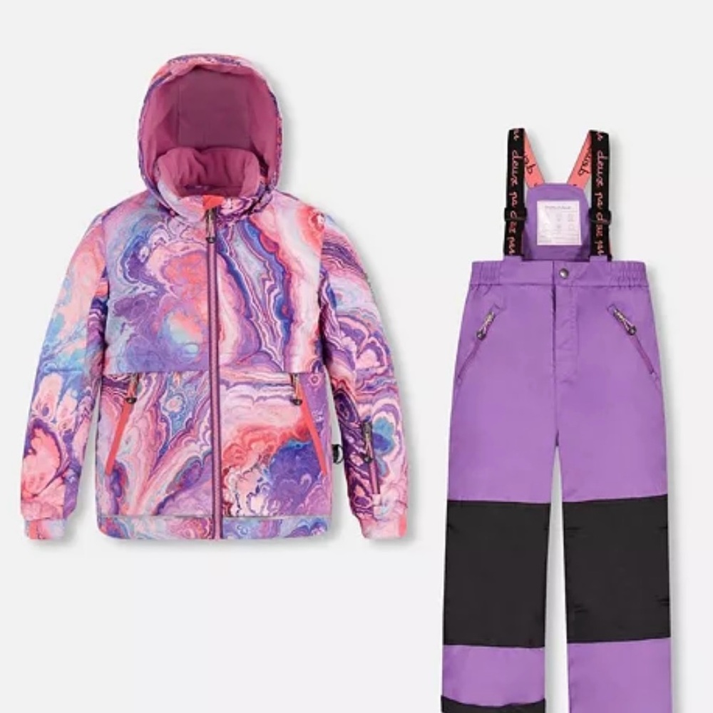 Colorful Kids' Winter Jacket and Snow Pants Set